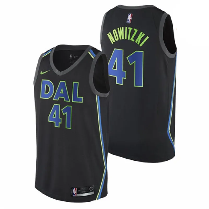 Dirk Nowitzki Dallas Mavericks Black City Edition Jersey