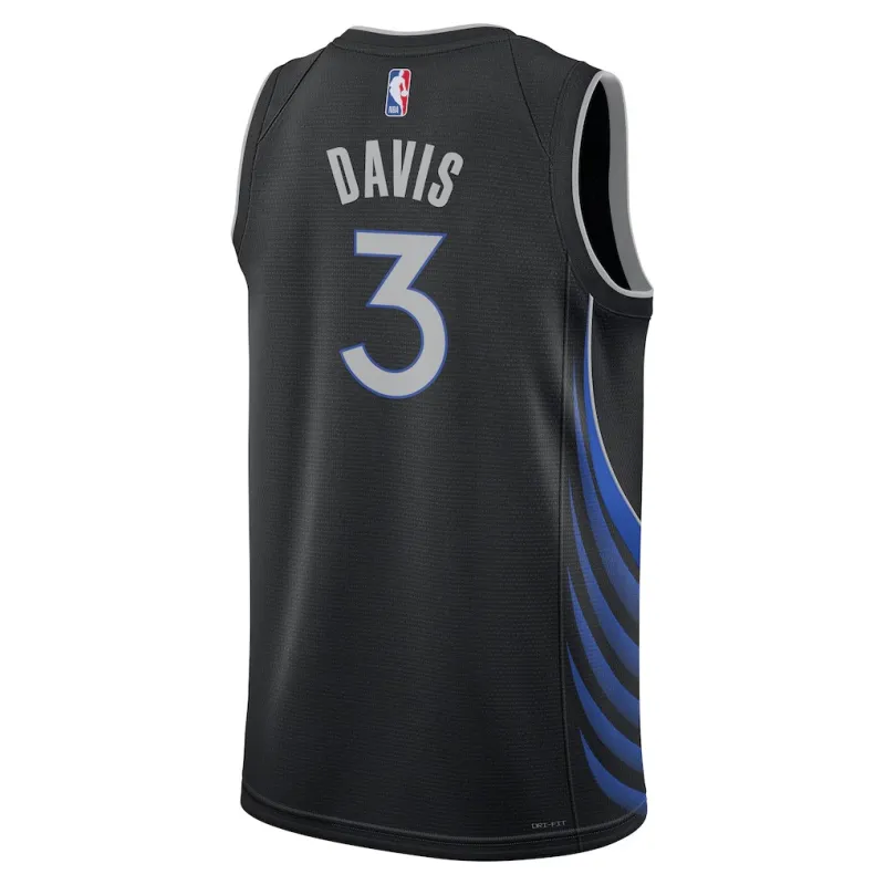 Dallas Mavericks Anthony Davis 2025/26 Maglia Unisex - Edizione Città - Nero