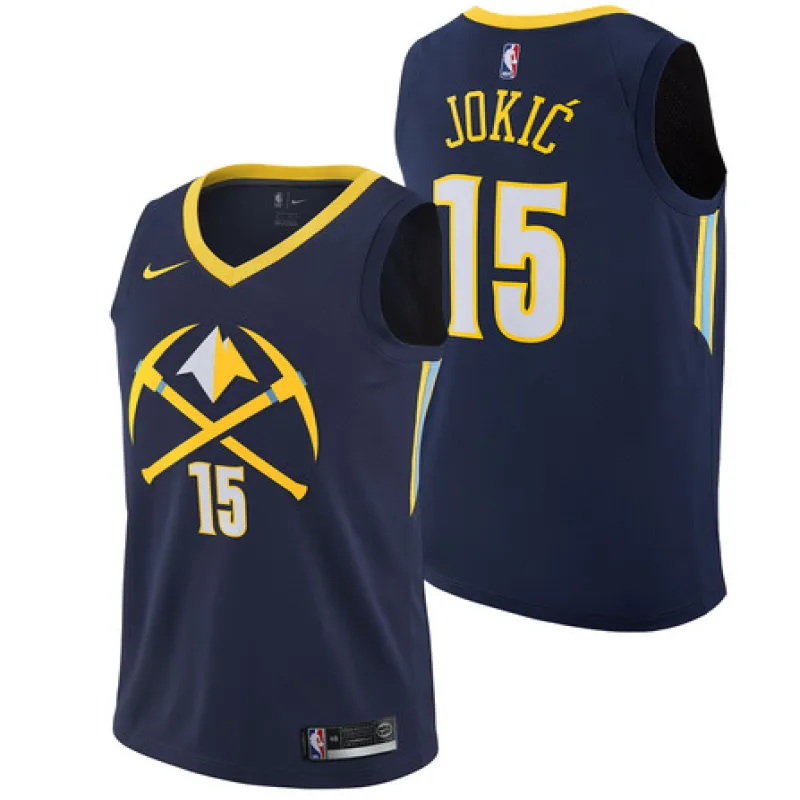 Nikola Jokic, Denver Nuggets, City Edition, Dark Blue