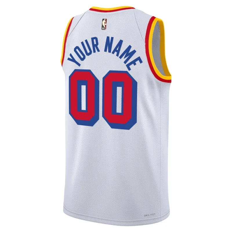 Golden State Warriors, Unisex Adult Custom Jersey, Classic Edition, White
