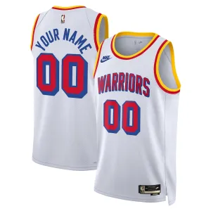 Golden State Warriors, Maglia personalizzata unisex adulti, Edizione classica, Bianco