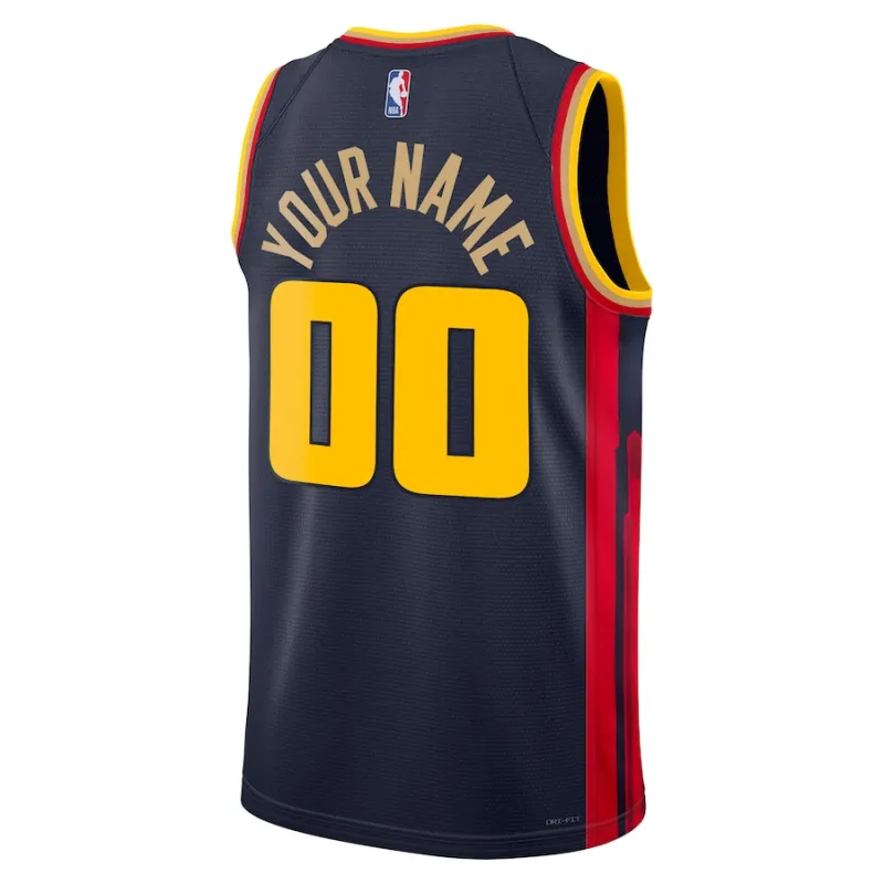 Golden State Warriors, Unisex 2024/25 Custom Jersey, City Edition, Navy Blue