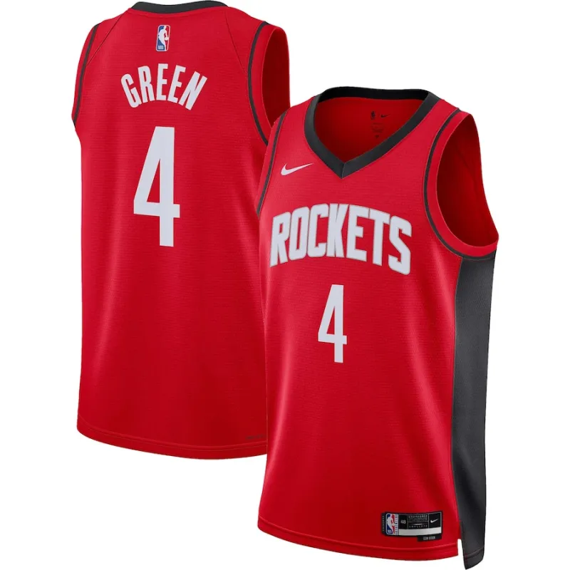 Jalen Green, Houston Rockets, Maillot unisexe Édition Icone, Rouge