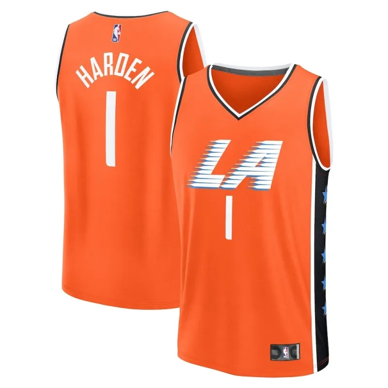 Los Angeles Clippers James Harden 2025/26 Maglia - Edizione Città - Arancione