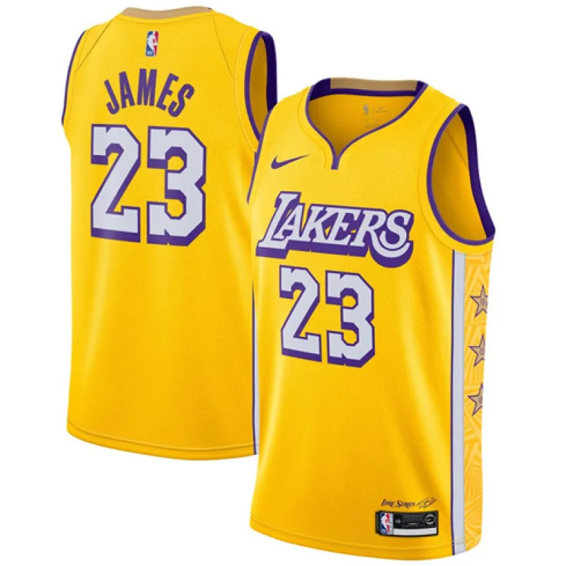 LeBron James, Los Angeles Lakers, 2019/20 City Edition, Yellow