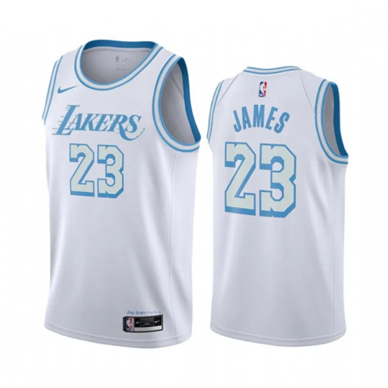 LeBron James maglia City Edition bianca Los Angeles Lakers 2020/21