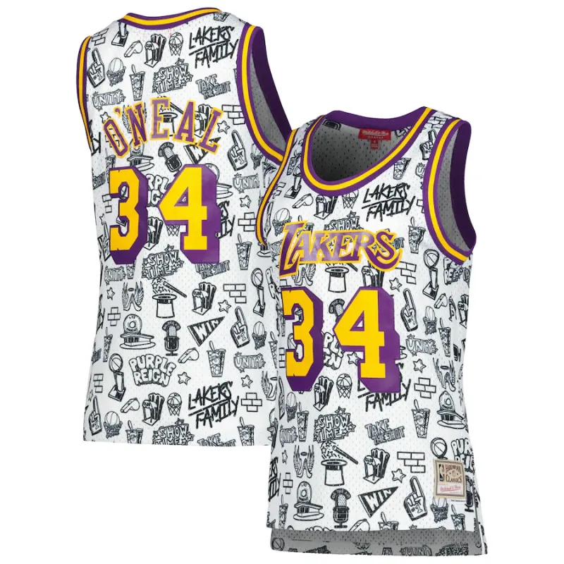 Shaquille O'Neal, Los Angeles Lakers, 1996 Donna, Bianco