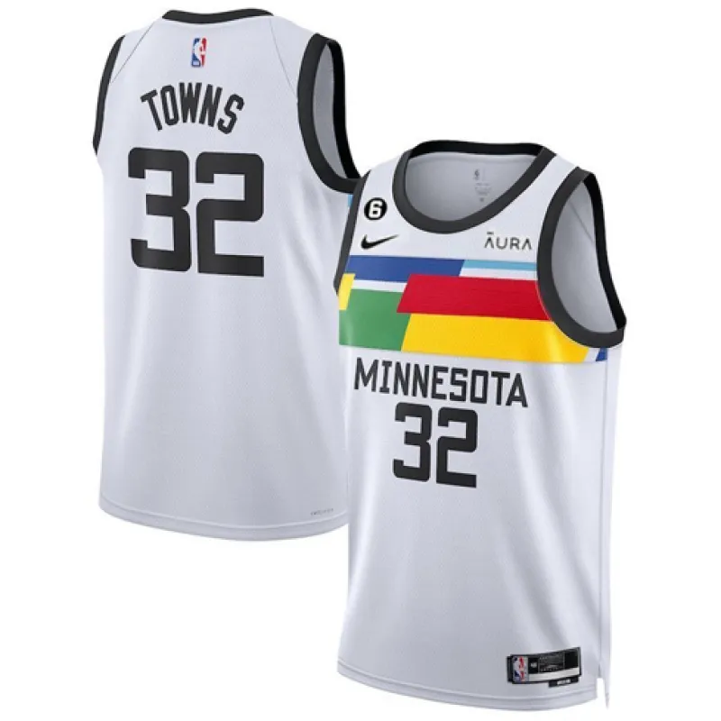 Karl-Anthony Towns, Minnesota Timberwolves, City-Edition 2022/23, Weiß