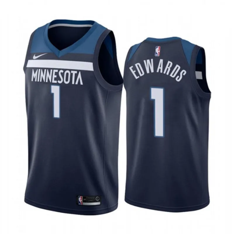 Anthony Edwards, Minnesota Timberwolves, Dark Blue