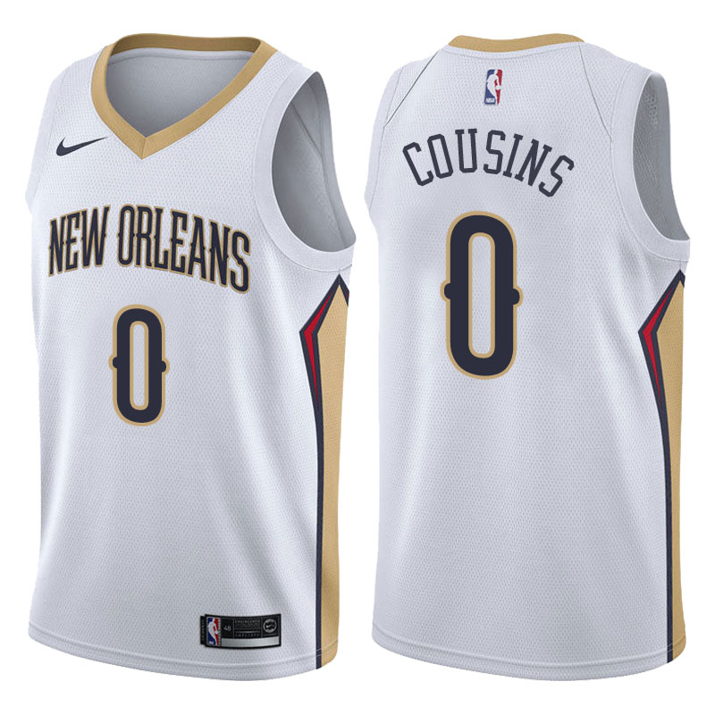DeMarcus Cousins. New Orleans Hornets. Edizione Association. Bianco