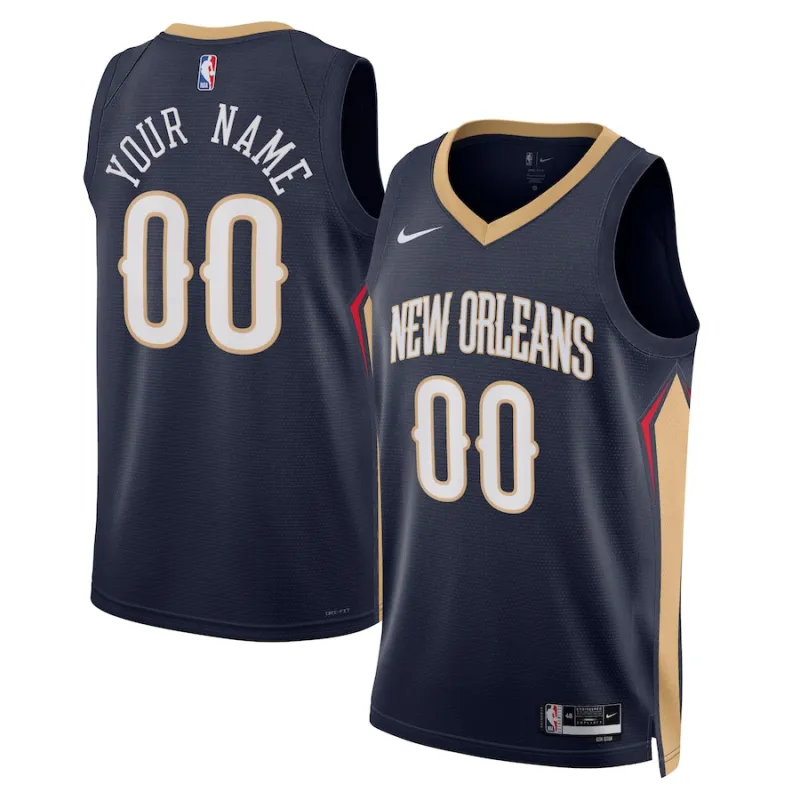 New Orleans Pelicans, 2022/23 Custom Jersey, Icon Edition, Navy Blue