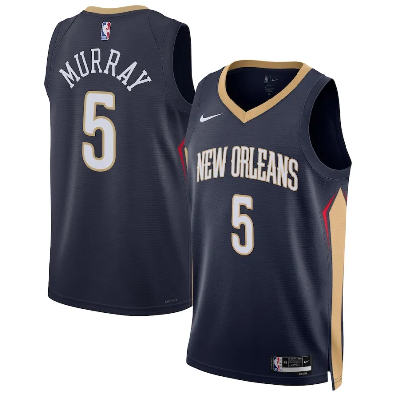 Dejounte Murray, New Orleans Pelicans, 2024, Navy Blue