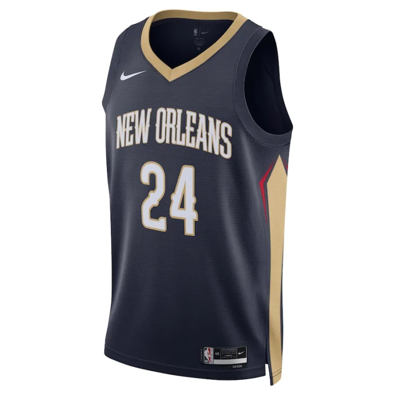Jordan Hawkins, New Orleans Pelicans, Icon Edition, Navy Blue