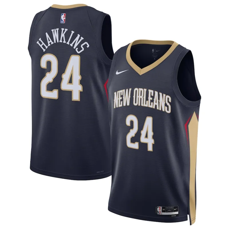 Jordan Hawkins, New Orleans Pelicans, Icon Edition, Navy Blue