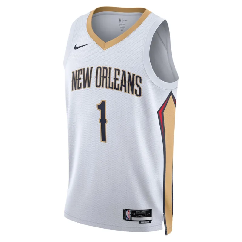 Zion Williamson, New Orleans Pelicans, Édition Association, Blanc