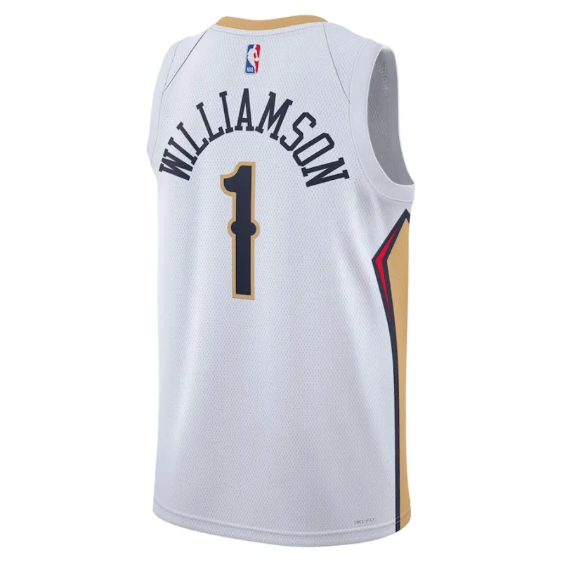 Zion Williamson, New Orleans Pelicans, Édition Association, Blanc