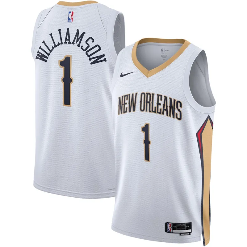 Zion Williamson, New Orleans Pelicans, Édition Association, Blanc