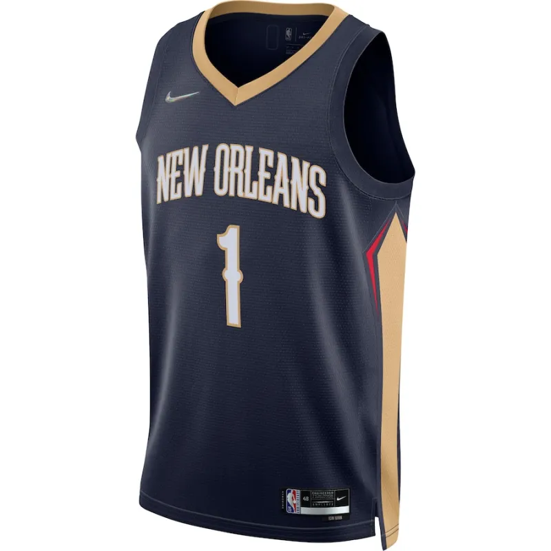 Zion Williamson, New Orleans Pelicans, Edición Icóno, Azul Marino