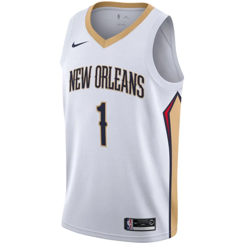 Zion Williamson, New Orleans Pelicans, Édition Association 2019/2020, Blanc
