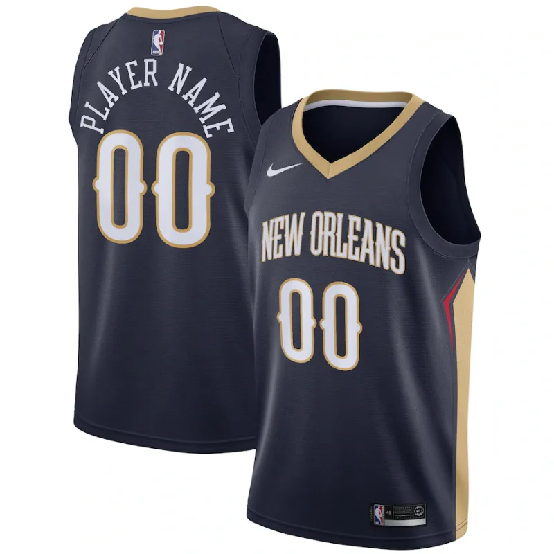 Zion Williamson, New Orleans Pelicans, Jersey personalizado, Edición Icónica, Azul marino