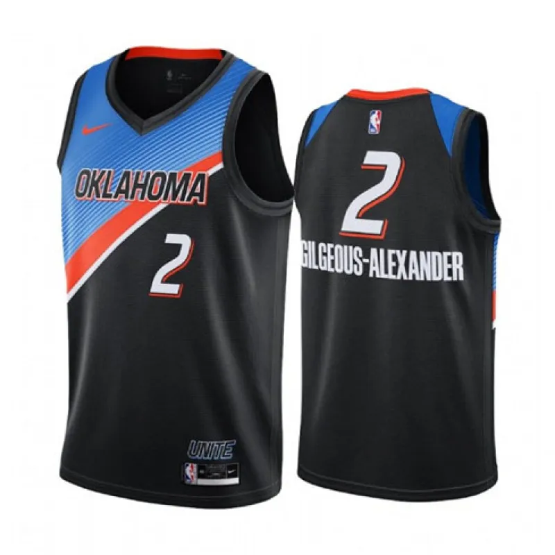 Shai Gilgeous - Alexander, Oklahoma City Thunder, 2020/21 City Edition, Schwarz