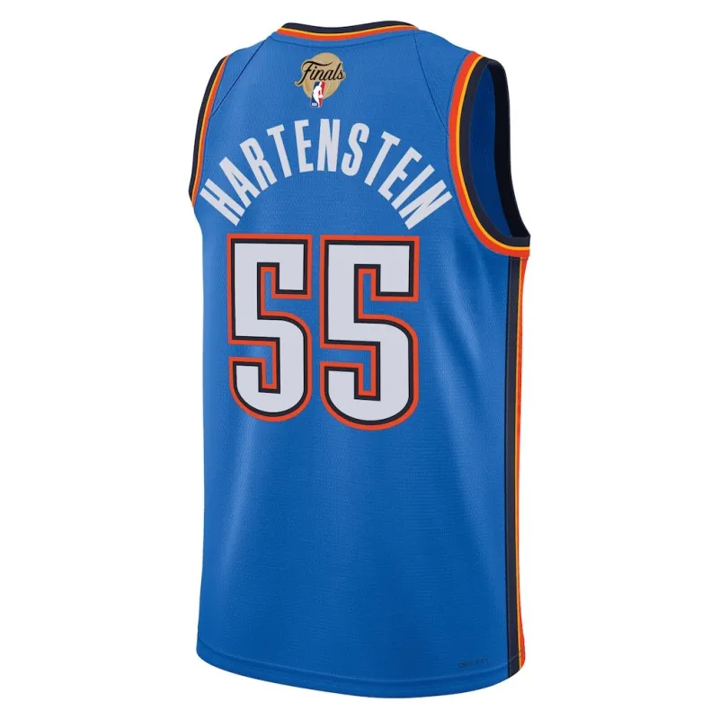 Maillot Swingman des Finales NBA 2025 d'Oklahoma City Thunder Isaiah Hartenstein - Version Icone - Bleu