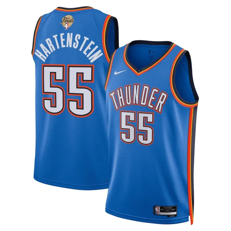 Maillot Swingman des Finales NBA 2025 d'Oklahoma City Thunder Isaiah Hartenstein - Version Icone - Bleu