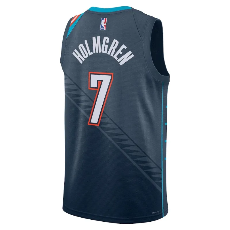 Oklahoma City Thunder Chet Holmgren 2025/26 Maglia Swingman - Edizione Città - Blu