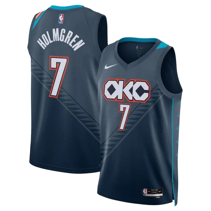 Oklahoma City Thunder Chet Holmgren 2025/26 Maglia Swingman - Edizione Città - Blu