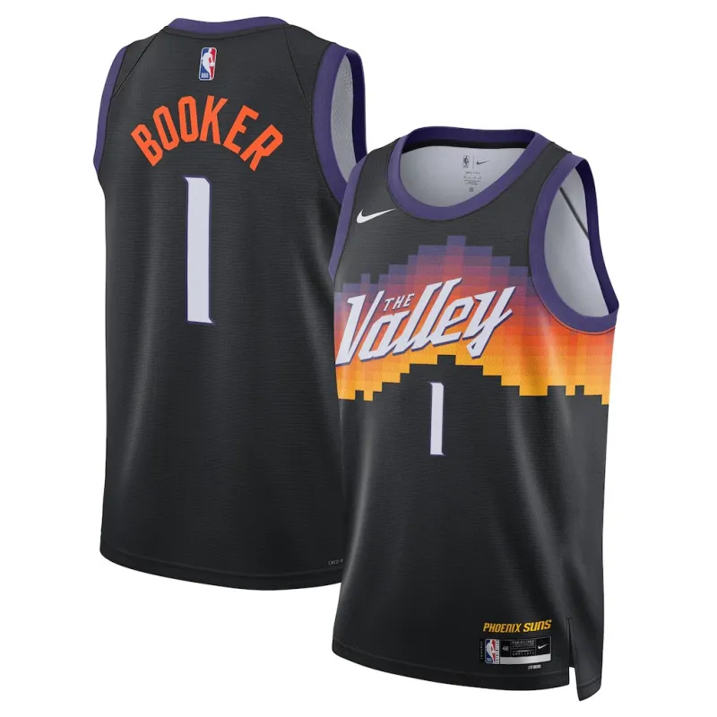 Phoenix Suns Devin Booker 2025/26 Swingman Trikot - Stadtedition - Schwarz