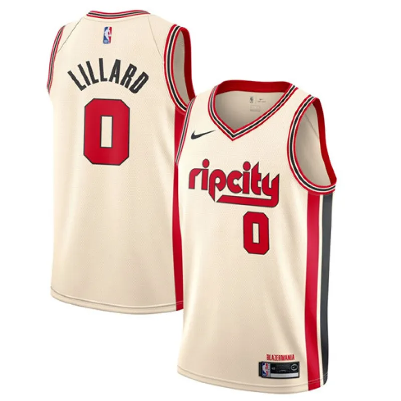 Damian Lillard, Portland Trail Blazers, City Edition 2019/20, Cremefarben