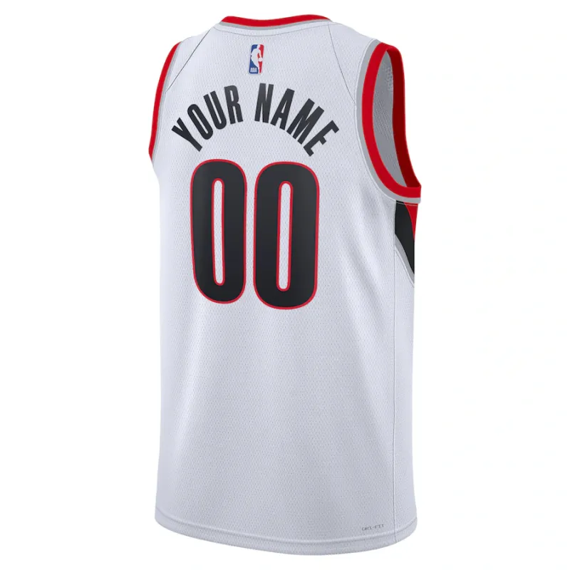 Portland Trail Blazers Maglia personalizzata, edizione associativa, Bianca