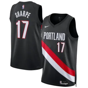 Maglia Swingman dei Portland Trail Blazers Shaedon Sharpe - Edizione Icona - Nera