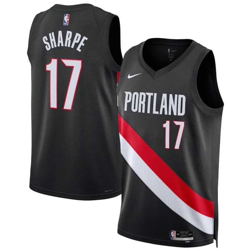 Portland Trail Blazers Shaedon Sharpe Swingman Jersey - Icon Edition - Black