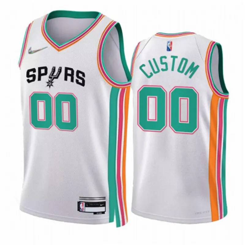 San Antonio Spurs. Edizione della città 2021/22. Bianco