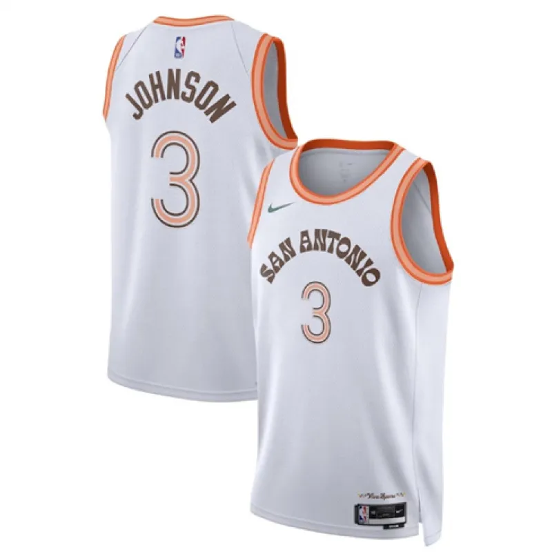 Keldon Johnson. San Antonio Spurs. City Edition 2023/24. Weiß