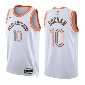 Jeremy Sochan. San Antonio Spurs. 2023/24 City Edition. White