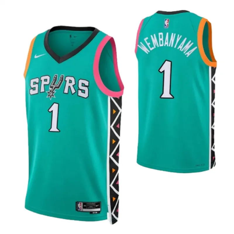 Victor Wembanyama. San Antonio Spurs. 2022/23 City Edition. Green
