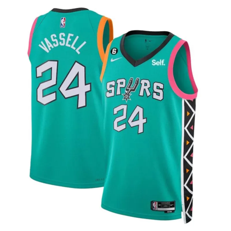 Devin Vassell's jersey. San Antonio Spurs. 2022/23 City Edition. Green
