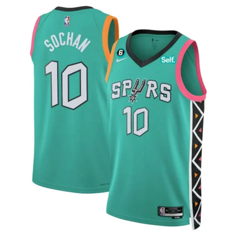 Jeremy Sochan. San Antonio Spurs. Édition de la ville 2022/23. Vert