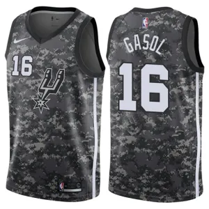 Pau Gasol. San Antonio Spurs. City Edition. Gray