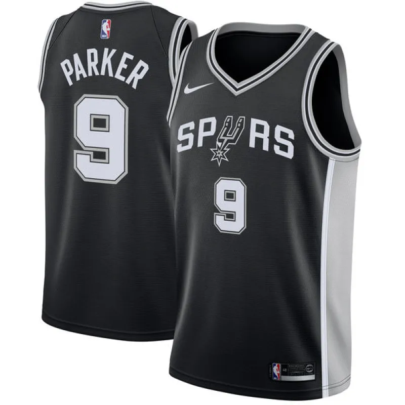 Tony Parker. San Antonio Spurs. Icona. Nero