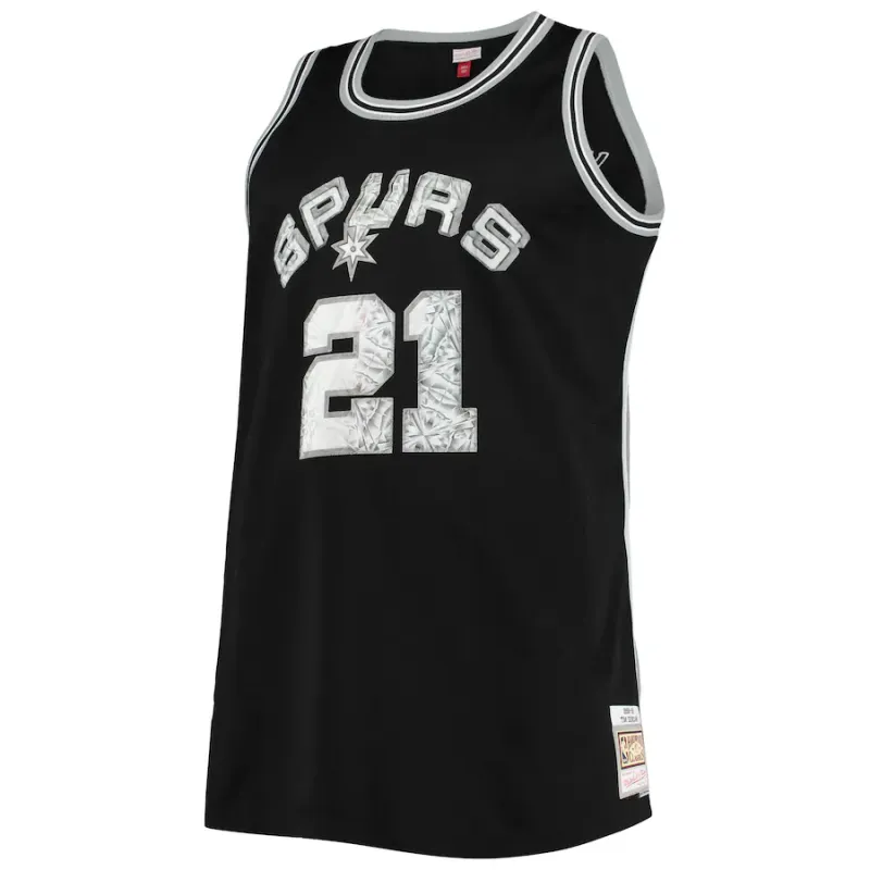 Tim Duncan, San Antonio Spurs, 1998/99, NBA 75. Jahrestag Diamond Edition, Schwarz