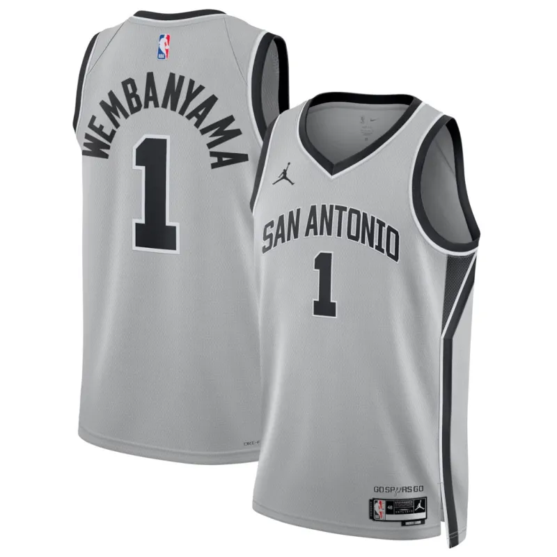 San Antonio Spurs Victor Wembanyama Swingman Trikot - Statement Edition - Grau