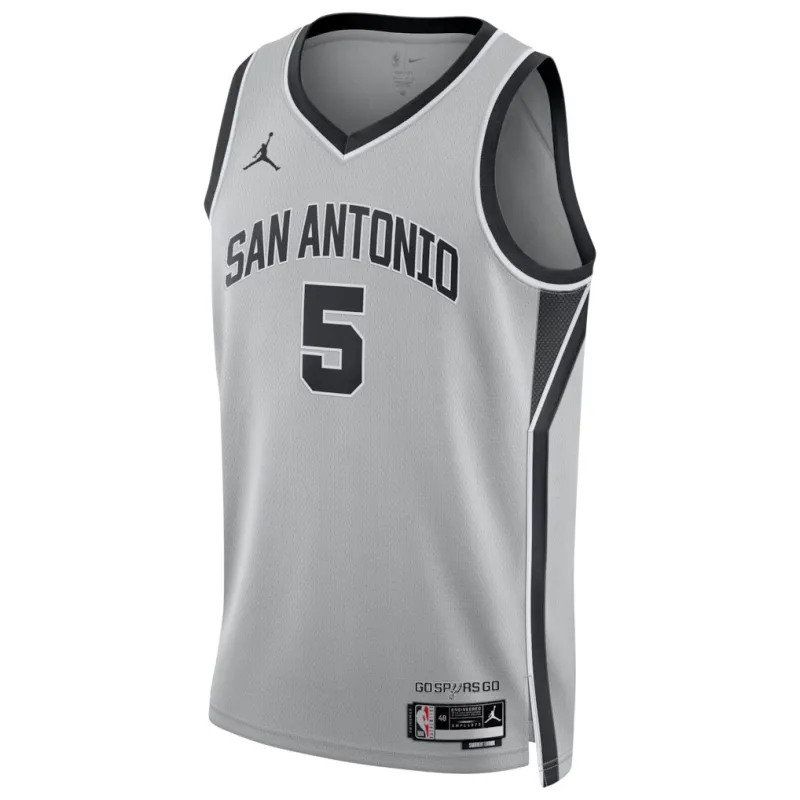 Camiseta Swingman de San Antonio Spurs Stephen Castle - Edición Statement - Gris