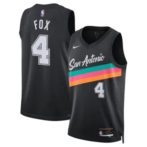 San Antonio Spurs De'Aaron Fox 2025/26 Unisex Jersey - City Edition - Black