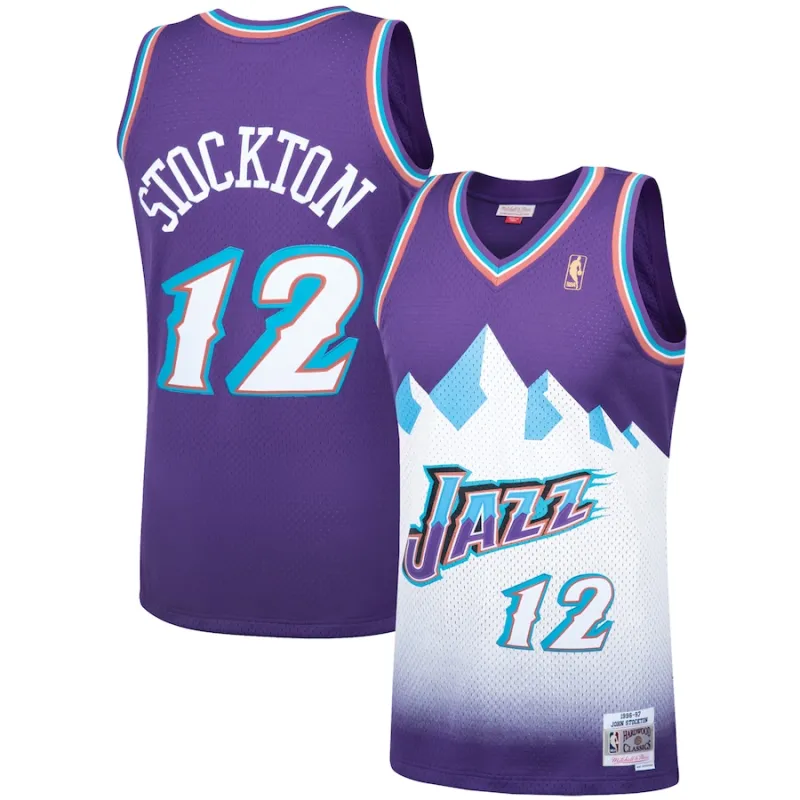 John Stockton Utah Jazz Fan-Jersey, Lila
