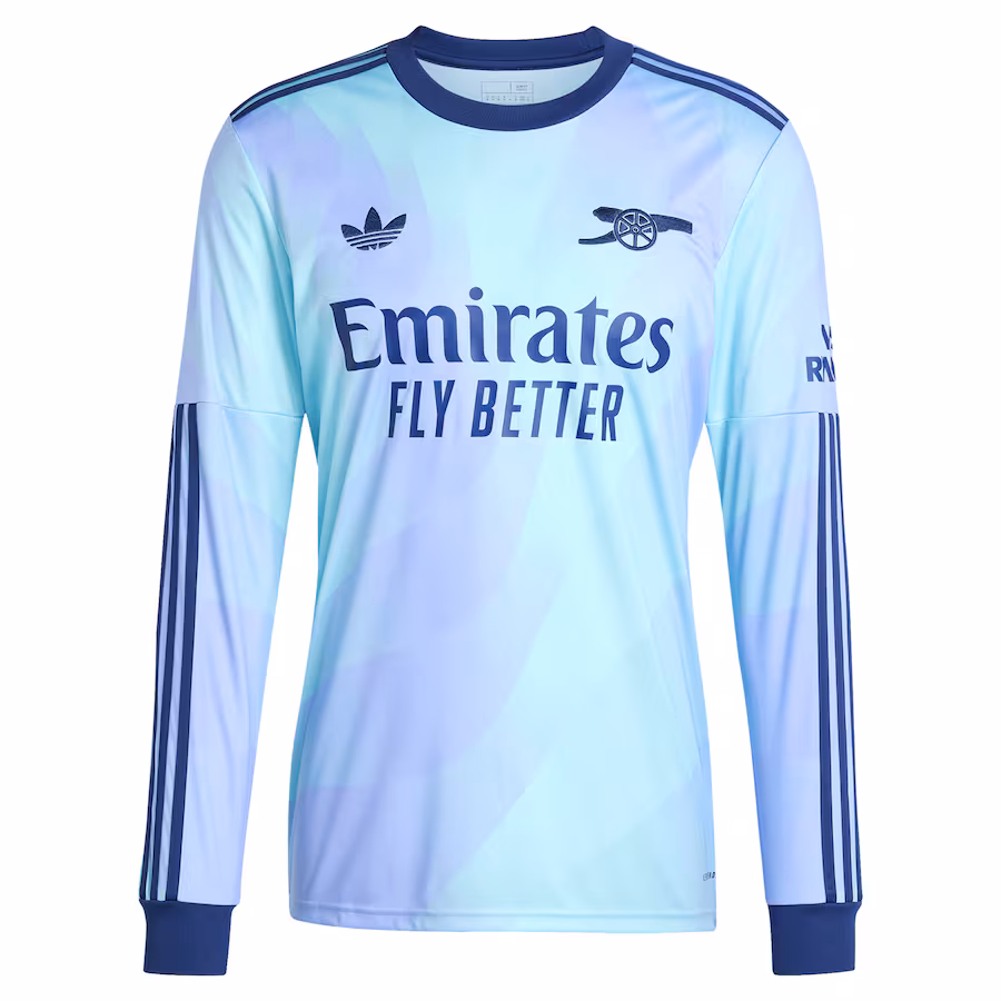 Arsenal 2024/25 Third Replica Long Sleeve Jersey - Fan Version (Aqua)
