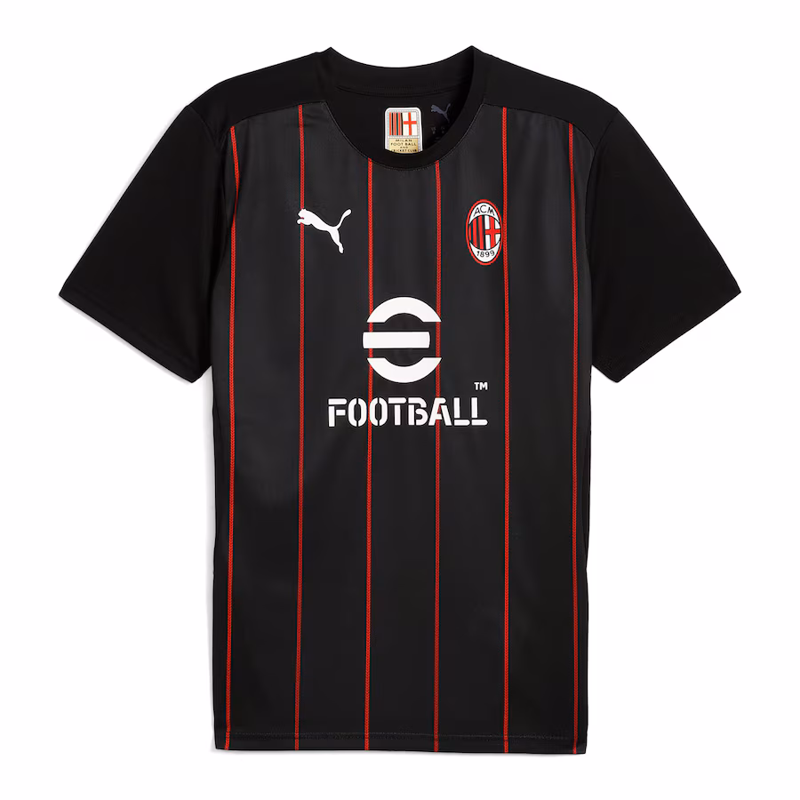 Maglia di allenamento pre-partita 2024/25 nera del AC Milan