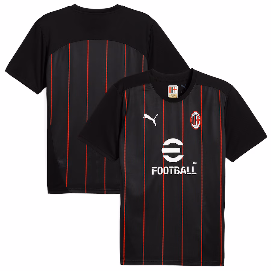 Maillot de pré-entraînement 2024/25 noir du AC Milan